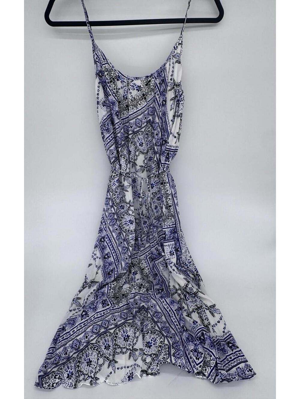 H&M spaghetti Strap Thai Dress Size Small Double Lined With Print NWT